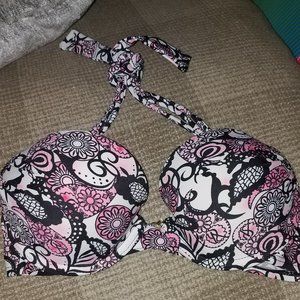 Fashion bathing suit push up halter bikini top size medium